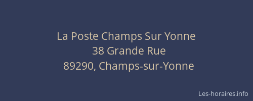 La Poste Champs Sur Yonne