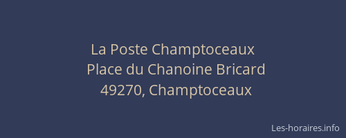 La Poste Champtoceaux