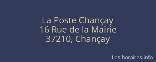 La Poste Chançay