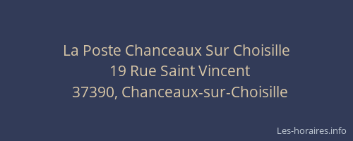 La Poste Chanceaux Sur Choisille