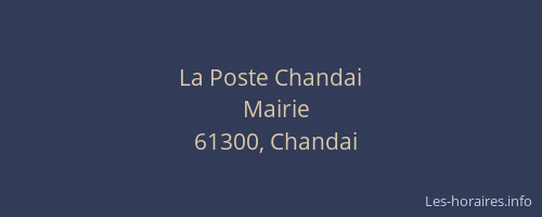 La Poste Chandai