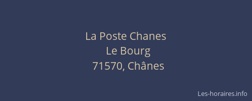 La Poste Chanes