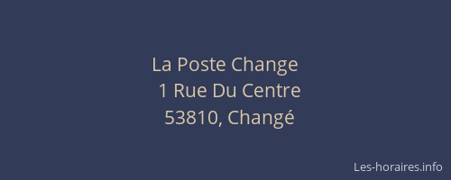 La Poste Change