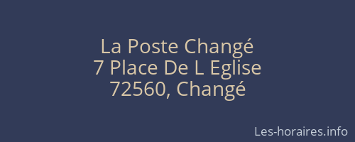 La Poste Changé