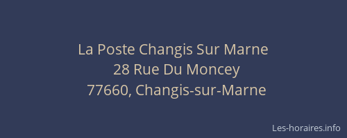 La Poste Changis Sur Marne