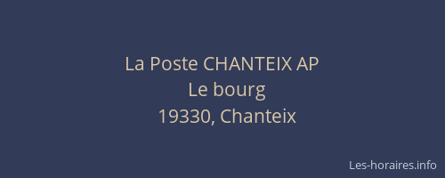 La Poste CHANTEIX AP