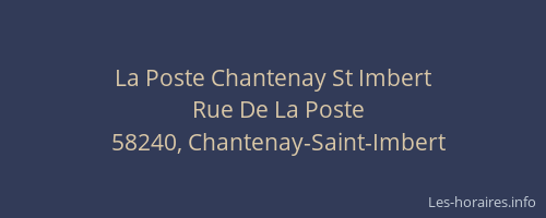 La Poste Chantenay St Imbert