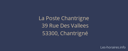 La Poste Chantrigne