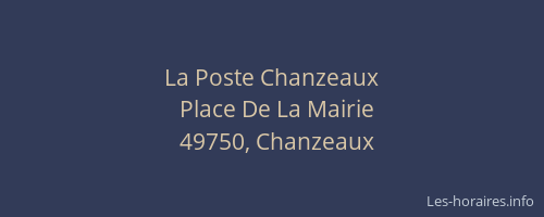 La Poste Chanzeaux