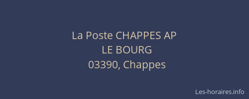 La Poste CHAPPES AP