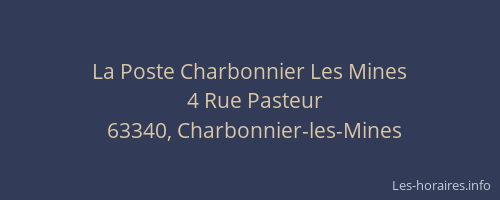 La Poste Charbonnier Les Mines