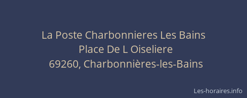 La Poste Charbonnieres Les Bains