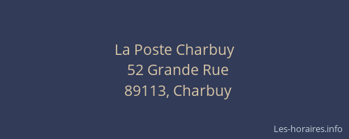 La Poste Charbuy