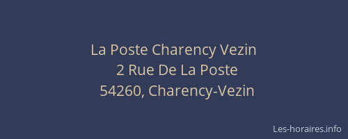 La Poste Charency Vezin