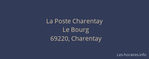 La Poste Charentay