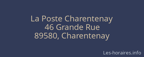 La Poste Charentenay