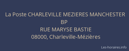 La Poste CHARLEVILLE MEZIERES MANCHESTER BP