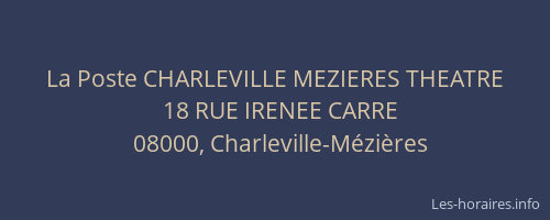 La Poste CHARLEVILLE MEZIERES THEATRE