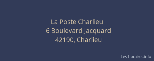 La Poste Charlieu