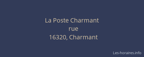 La Poste Charmant