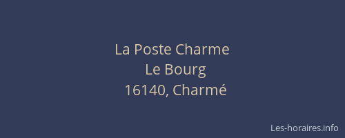 La Poste Charme