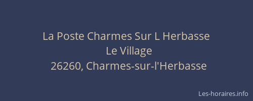 La Poste Charmes Sur L Herbasse