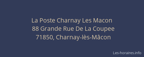 La Poste Charnay Les Macon