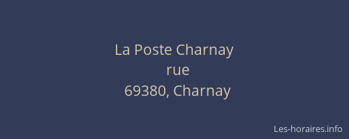 La Poste Charnay