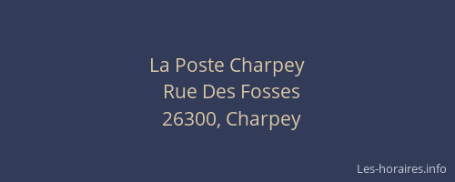 La Poste Charpey