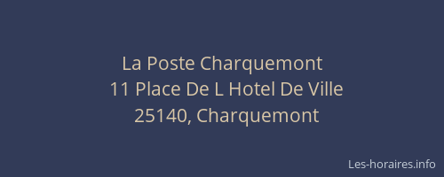 La Poste Charquemont