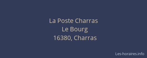 La Poste Charras