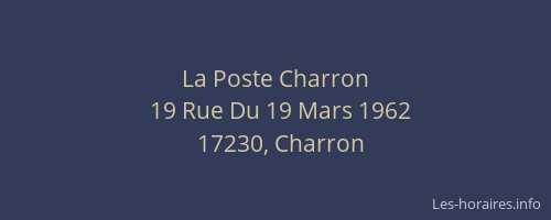 La Poste Charron