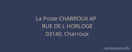 La Poste CHARROUX AP