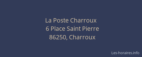 La Poste Charroux