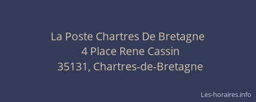 La Poste Chartres De Bretagne