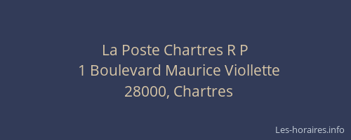 La Poste Chartres R P
