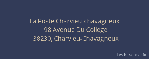 La Poste Charvieu-chavagneux