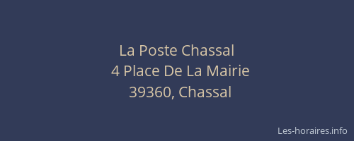 La Poste Chassal