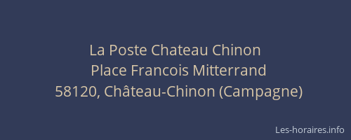 La Poste Chateau Chinon