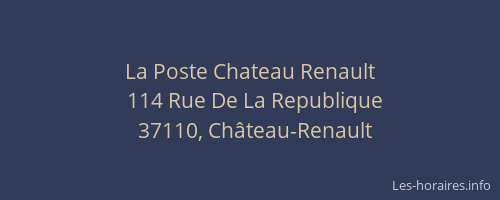 La Poste Chateau Renault