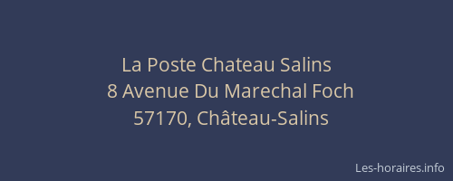 La Poste Chateau Salins