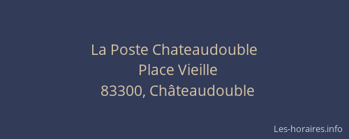 La Poste Chateaudouble