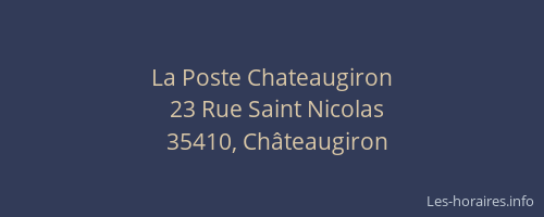 La Poste Chateaugiron