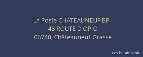 La Poste CHATEAUNEUF BP