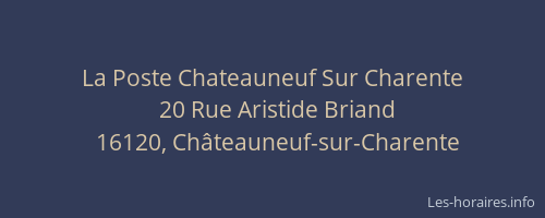 La Poste Chateauneuf Sur Charente
