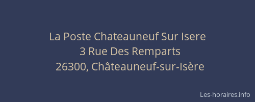 La Poste Chateauneuf Sur Isere