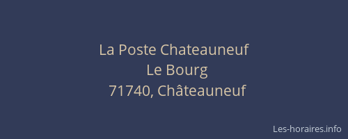 La Poste Chateauneuf