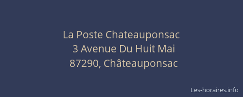 La Poste Chateauponsac