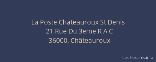 La Poste Chateauroux St Denis