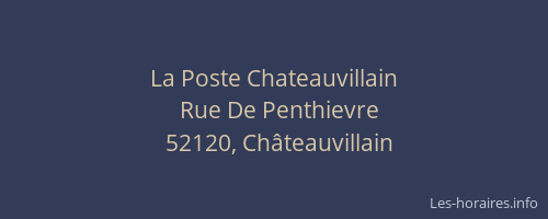 La Poste Chateauvillain